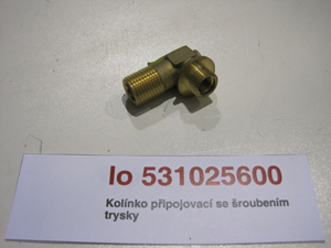 Connecting spigot with nozzle screw