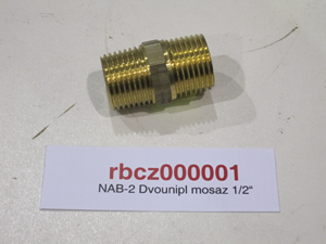 NAB-2 Double nipple brass 1/2"