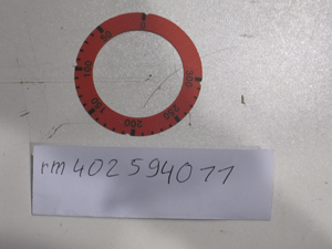 Sticker reg.knob 50-300 BR-ET RML900