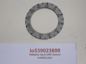 Sticker reg.knob timer