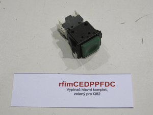 Main switch Q82 complete green, square