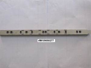 Front attachment for guide rails of RT tables