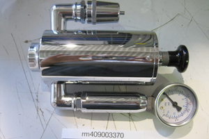 Safety fitting with manometer for BI boiler