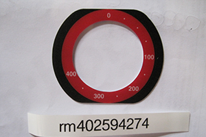 Reg Knob Sticker 0-400 FP SNACK