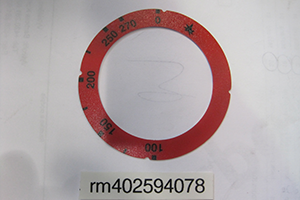 Gas button reg sticker. oven L700 REDFOX
