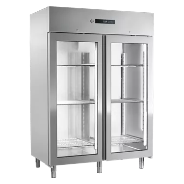 Cooling cabinet 1400 l sterilizer, glass door GN 2/1, stainless steel | RM - ENR 1400 G S