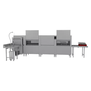 Rack conveyor dishwasher 300, cold water, right exit, corner pre-wash, heat recovery system | RM - XT 300 R P Z Y