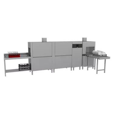 Rack conveyor dishwasher 270, cold water, right exit,  corner dryer, heat recovery system | RM - XT 270 R XTRS XTRCO