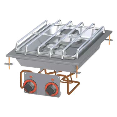 Cooking range drop-in gas 2x burner | RM - PCD-64G
