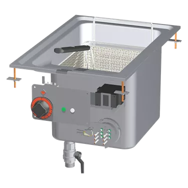 Electric fryer drop-in 0,75 kW/l, 18 l 400 V | RM - F18D-64ET