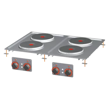 Cooking range drop-in electric 4x drop-in plate 400 V | RM - PCD-68ET