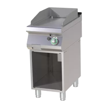 Fry-top griddle plate smooth chromed on open cabinet | RM - FTHC 740 G