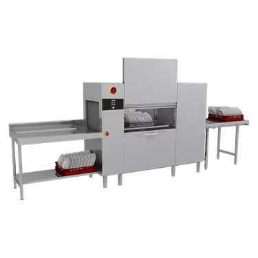 Rack conveyor dishwasher 200 racks/hour hot water, right exit | RM - A 200 ABT RX M Y