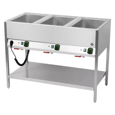Bain marie stationary electric GN 3-1/1 controllers on longer side with rack  | RM - BMSD 3120