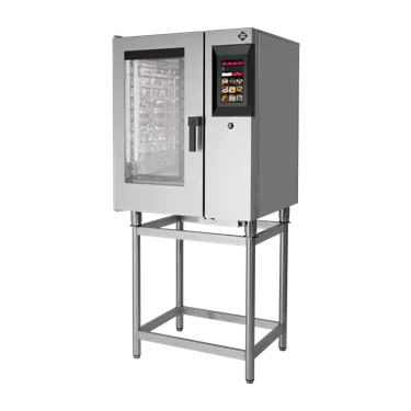 STEAMBOX gas convection oven 10x GN 1/1 automatic m. boiler Left-hinged door 10" display | RM - STMB 1011 GL