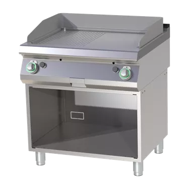 Fry-top griddle plate combined chromed on open cabinet | RM - FTHRC 780 G
