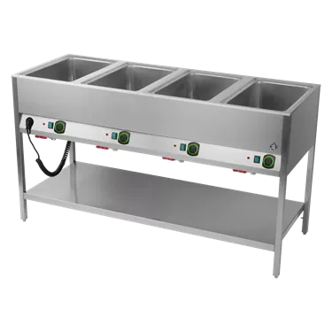 Bain marie stationary electric GN 4-1/1 controllers on longer side with rack  | RM - BMSD 4120