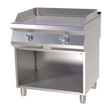 Fry-top griddle plate smooth on open cabinet | RM - FTH 780 E