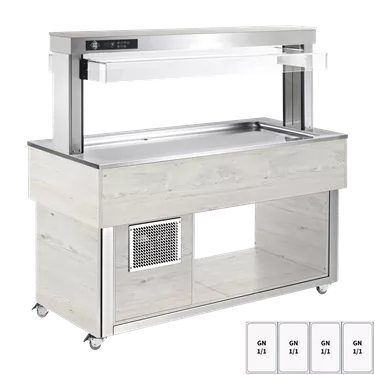 Food display island chilled GN 4-1/1 - 30 mm,  Hemlock | RM - TR LIME+ 4H
