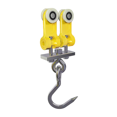 Double Pulley with plastic brackets and stainless steel hook ø14 | RM - RM - Dvojitý hák