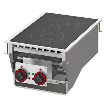 Cooking range induction drop-in electric 2x drop-in plate 400 V | RM - PCID-64ET