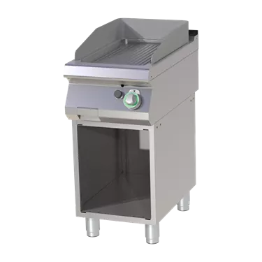 Fry-top griddle plate grooved with cabinet | RM - FTR 740 G