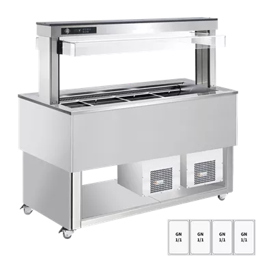 Food display island chilled, adjustable  GN 4-1/1 Inox | RM - TR BLUE+ 4I