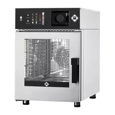 Combi convection steam oven SLIM electric 6x GN 1/1 automatic cleaning direct steam touch screen 7" 400 V left door | RM - MSTBD 0611 EL