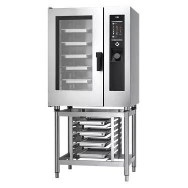 Combi convection steam oven STEAMBOX gas 10x GN 1/1 automatic cleaning boiler left door | RM - STBB 1011 GL