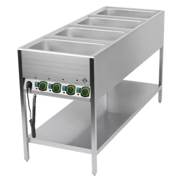 Bain marie stationary electric GN 4-1/1 controllers on shorter side with rack | RM - BMSK 4120