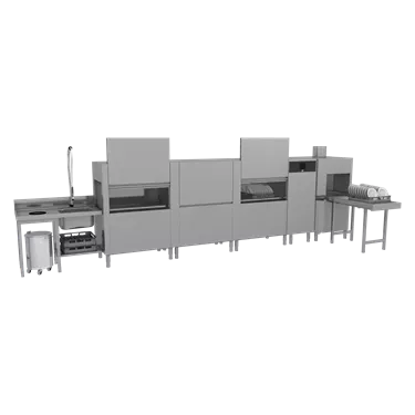 Rack conveyor dishwasher 300, cold water, right exit, corner dryer | RM - XT 300 R XTRS