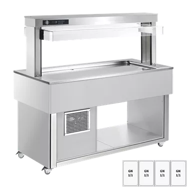 Food display island chilled GN 4-1/1 - 30 mm,  RAL | RM - TR LIME+ 4R