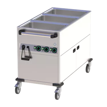 Mobile electric bain-marie GN 3-1/1 clad with controls on the shorter side | RM - BMPK 3120 CS