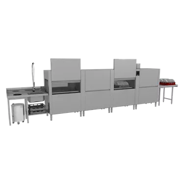 Rack conveyor dishwasher 300, cold water, right exit, heat recovery system, for osmotic water | RM - XT 300 R Z Y