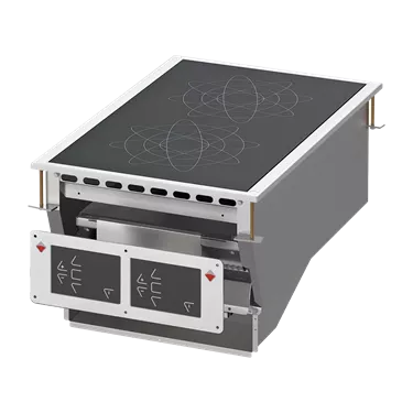 Electric drop-in induction cooker with 2 drop-in hotplates 400 V | RM - PCID-64ETD