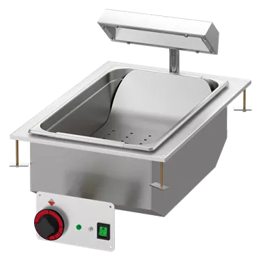 Chip scuttle heated from above and bellow infrared heat lamp | RM - BSD-64EM