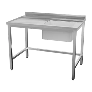 Table feeding 120x75x85 left with sink 40x50x25 | RM - CTS 120 IDL