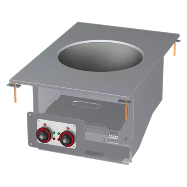 Cooking range induction drop-in electric 1x wok drop-in plate 400 V | RM - PCIWD-64ET
