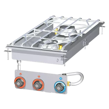 Cooking range water gas 2 zones | RM - PCAD-84G