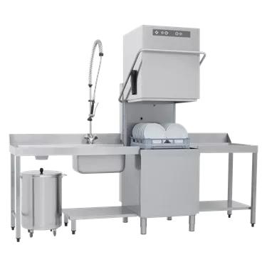 Hood type dishwasher double skin with drain pump 50x50 - 400 V | RM - NT 102 P