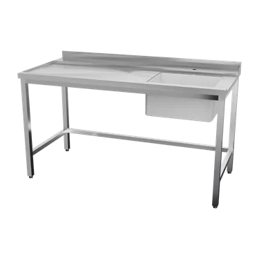 Table feeding 160x75x85 left with sink 40x50x25 | RM - CTS 160 IDL