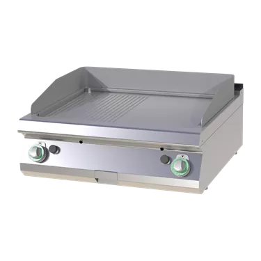 Fry-top griddle plate combined chromed | RM - FTHRC 708 G