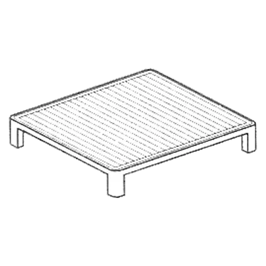 Grooved griddle plate cast iron for 2 burners | RM - PRF/2