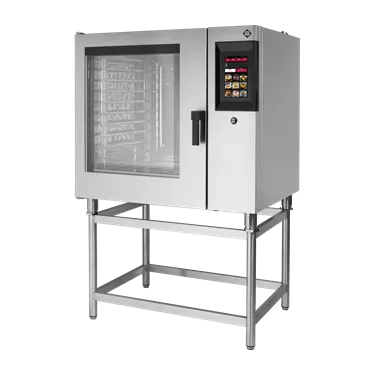 STEAMBOX gas convection oven 10x GN 2/1 automatic m. boiler Left-hinged door 10" display | RM - STMB 1021 GL