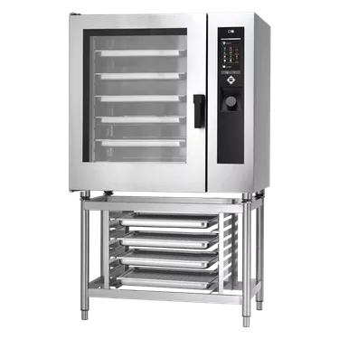 Combi convection steam oven STEAMBOX gas 10x GN 2/1 automatic cleaning boiler left door | RM - STBB 1021 GL