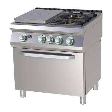 Cooking range solid top gas with electric static oven | RM - STPST 780/21 GE