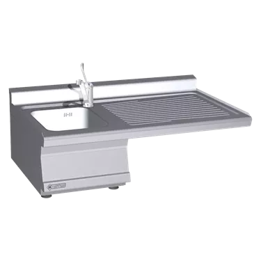 Sink unit 1x basin + draining board left 60x55 + 29x35 | RM - LAT-610SX