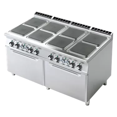 Electric stove with static electric oven 2x GN 2/1 - 8x hot plate 400 V | RM - CFQ8-916ET