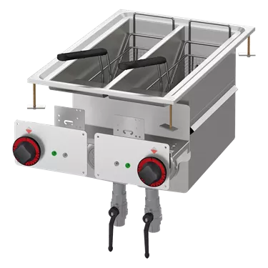 Electric fryer drop-in 2 baskets 0,75 kW/l, 8+8 l 400 V | RM - F2/8D-64ET