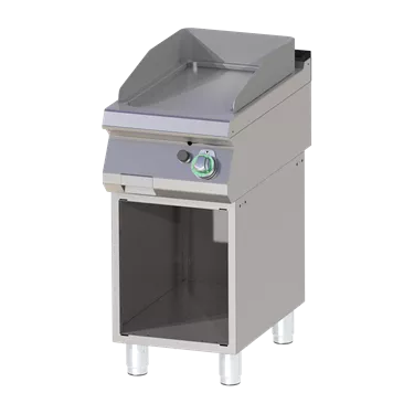 Fry-top griddle plate smooth on open cabinet | RM - FTH 740 G